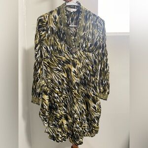 Prince Black, Yellow, and White Patterned Top